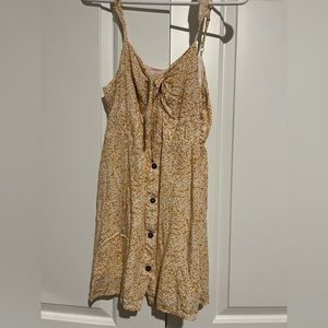 Pink Lily dress. Yellow with white flowers.